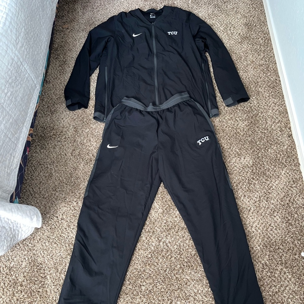 TCU all black sweatsuit